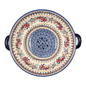 Polish Pottery Berry Bowl (Ruby Duet) | D038S-DPLC Additional Image at PolishPotteryOutlet.com