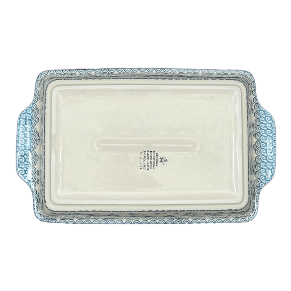 Casserole, Rectangular, Handles, 13" x 8" in "Koi Pond" by Ceramika Artystyczna | AA59-2372X