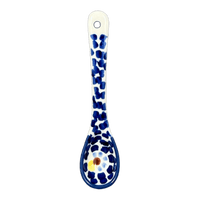 A picture of a Polish Pottery Sugar Spoon (Kaleidoscope) | L001U-ASR as shown at PolishPotteryOutlet.com/products/5-sugar-spoon-kaleidoscope-l001u-asr