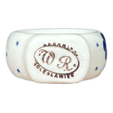 Napkin Ring, 2", WR (WR18B) in "Delphinium Spray" by W.R. Ceramika | WR18B-BW3