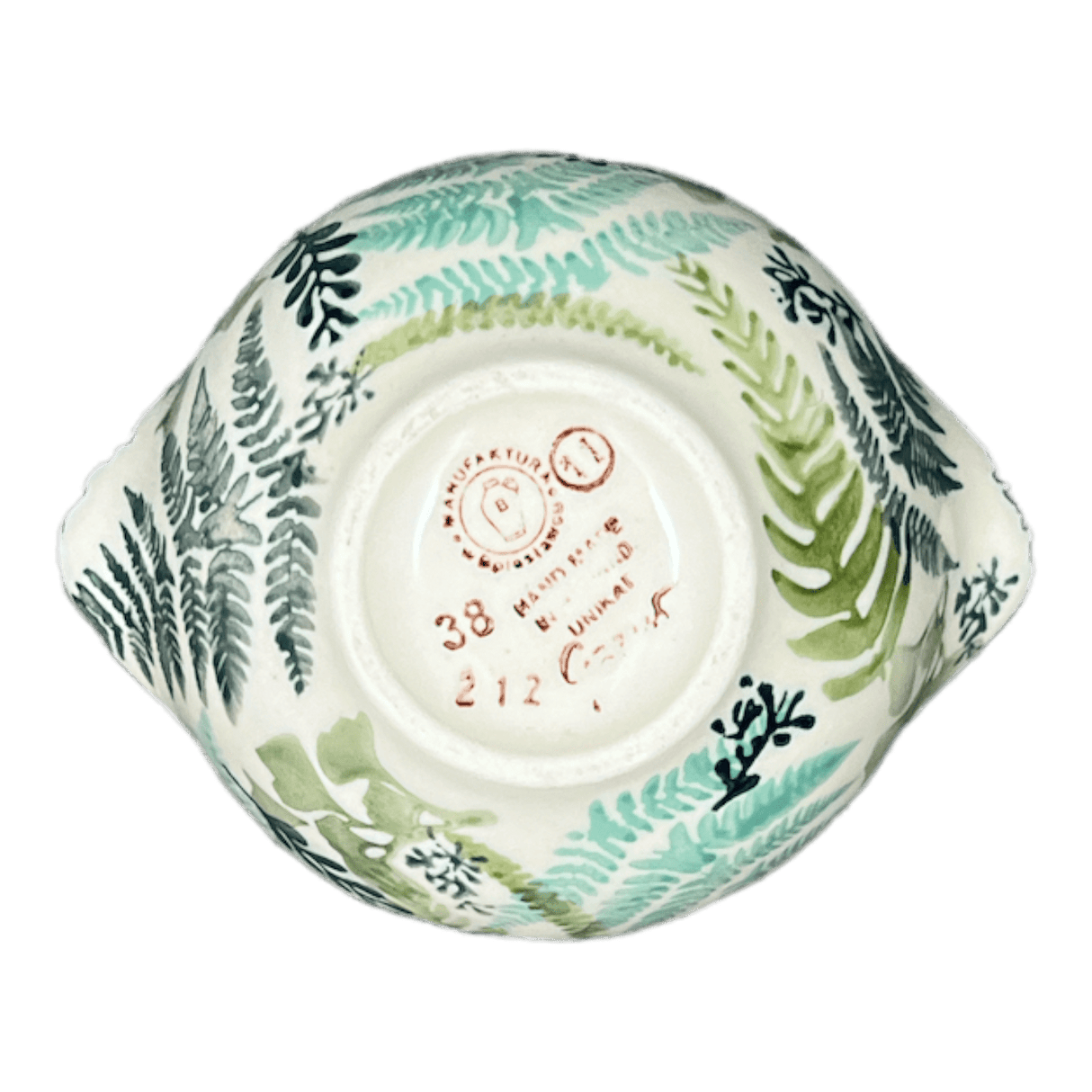 Bowl, Round, Sugar Bowl, 3" in "Scattered Ferns" by Manufaktura | C003S-GZ39