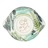 A picture of a Polish Pottery 3" Sugar Bowl (Scattered Ferns) | C003S-GZ39 as shown at PolishPotteryOutlet.com/products/3-sugar-bowl-scattered-ferns-c003s-gz39