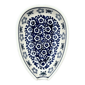 Polish Pottery Spoon Rest, Small, 3.5" in "Butterfly Border" by Manufaktura | P093T-P249 Additional Image at PolishPotteryOutlet.com