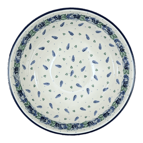 Polish Pottery Bowl, Round, 11" in "Hyacinth in the Wind" by Ceramika Artystyczna | A055-2037X Additional Image at PolishPotteryOutlet.com