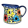 Polish Pottery Creamer Bell, 3.25", WR (WR16A) in "Bold Rainbow" by W.R. Ceramika | WR16A-WR55 at PolishPotteryOutlet.com