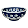 Polish Pottery Dipping Bowl (Peacock in Line) | M153T-54A at PolishPotteryOutlet.com