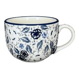 Cup, Latte, 18 oz in "Blue Polish Garden" by Manufaktura | F044S-JZ46