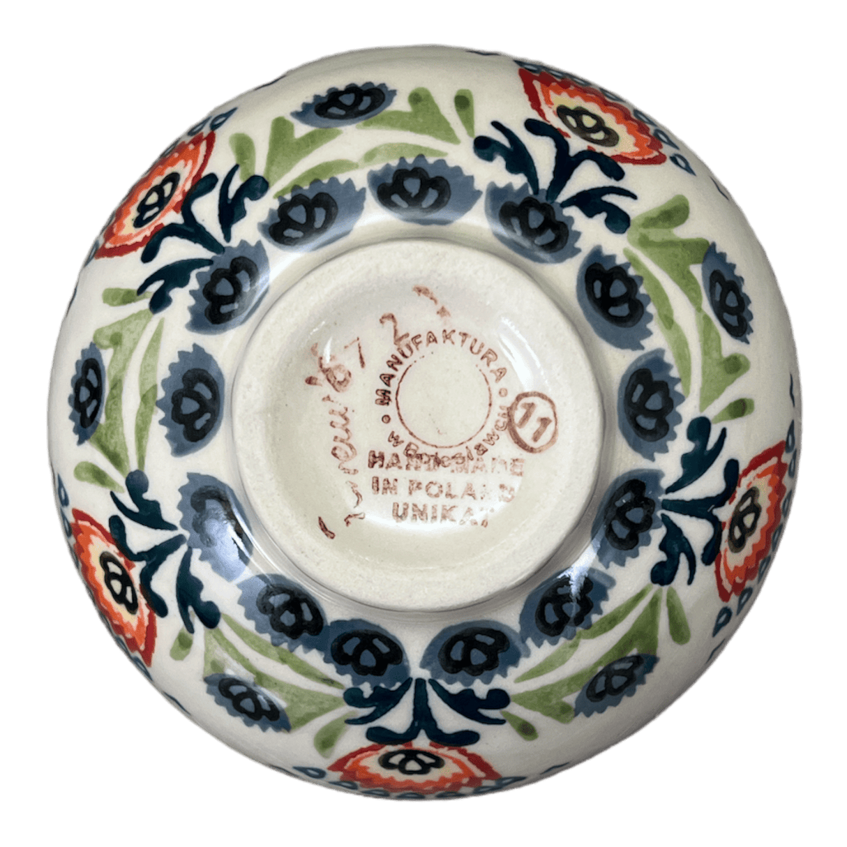 Bowl, Round, Dipping, 4.25" in "Floral Fans" by Manufaktura | M153S-P314