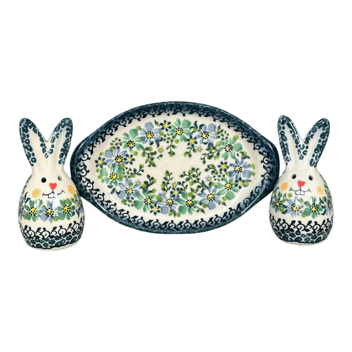 Shaker, Bunny, Set, 4.3" in "Blue & Green Dream" by Galia | GSP12-UHP2