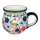 Mug, Belly Mug, 10oz Medium in "Buds & Berries" by Manufaktura | K090S-DPKW