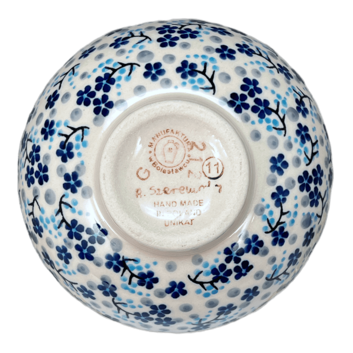 Bowl, Round, Dipping, 4.25" in "Scattered Blues" by Manufaktura | M153S-AS45