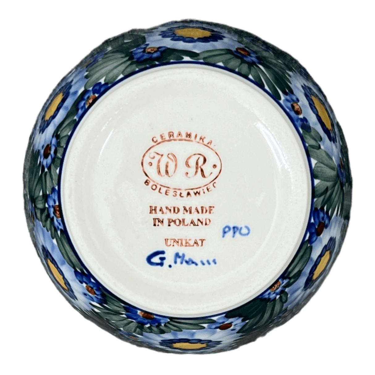 Bowl, Round, 6", WR (WR12B) in "Impressionist's Dream" by W.R. Ceramika | WR12B-AB3