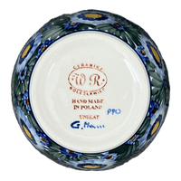 A picture of a Polish Pottery Bowl, Round, 6", WR (WR12B) in "Impressionist's Dream" by W.R. Ceramika | WR12B-AB3 as shown at PolishPotteryOutlet.com/products/6-bowl-impressionists-dream-wr12b-ab3