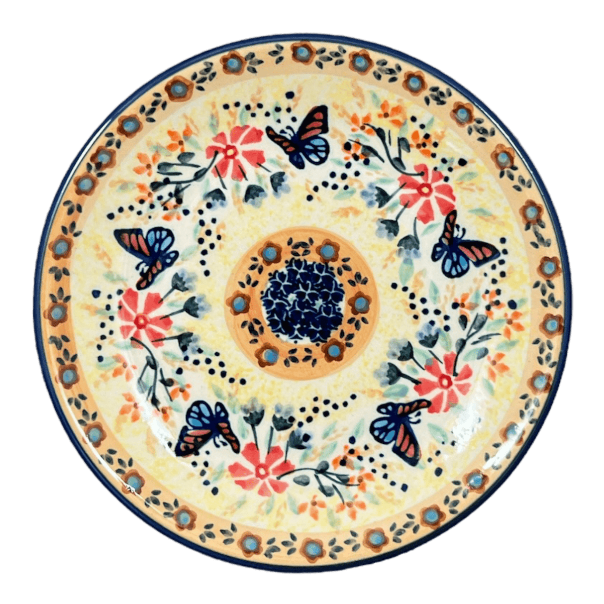 Plate, Round, Dessert, 6.5" in "Butterfly Bliss" by Manufaktura | T130S-WK73