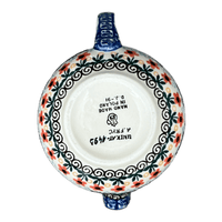 A picture of a Polish Pottery Creamer, 10 oz in "Butterfly Parade" by Ceramika Artystyczna | A341-U1493 as shown at PolishPotteryOutlet.com/products/c-a-10-oz-creamer-butterfly-parade-a341-u1493