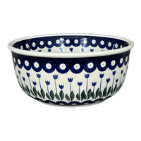A picture of a Polish Pottery CA 7.75" Bowl (Tulip Dot) | A211-377Z as shown at PolishPotteryOutlet.com/products/c-a-7-75-bowl-tulip-dot-a211-377z