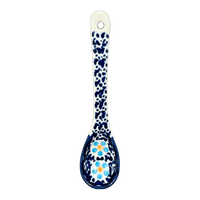 A picture of a Polish Pottery Spoon, Sugar, 5" in "Blue Diamond" by Manufaktura | L001U-DHR as shown at PolishPotteryOutlet.com/products/sugar-spoon-blue-diamond-l001u-dhr