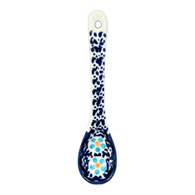 Polish Pottery Spoon, Sugar, 5" in "Blue Diamond" by Manufaktura | L001U-DHR Additional Image at PolishPotteryOutlet.com