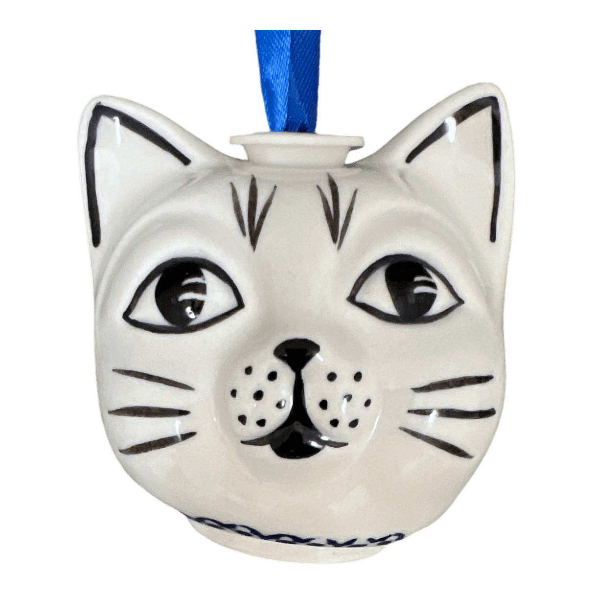 Ornament, Cat Head in "Blue Life" by Manufaktura | K142S-EO39