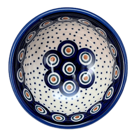 Polish Pottery Dipping Bowl (Peacock Dot) | M153U-54K Additional Image at PolishPotteryOutlet.com