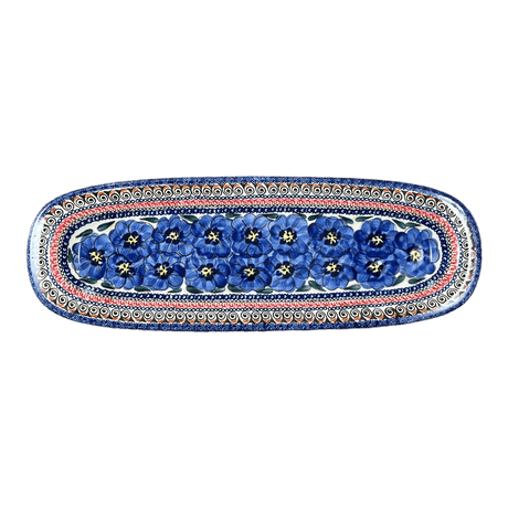 Platter, Oval, 17.5" x 6" in "Bloomin' Sky" by Zaklady | Y1430A-ART148