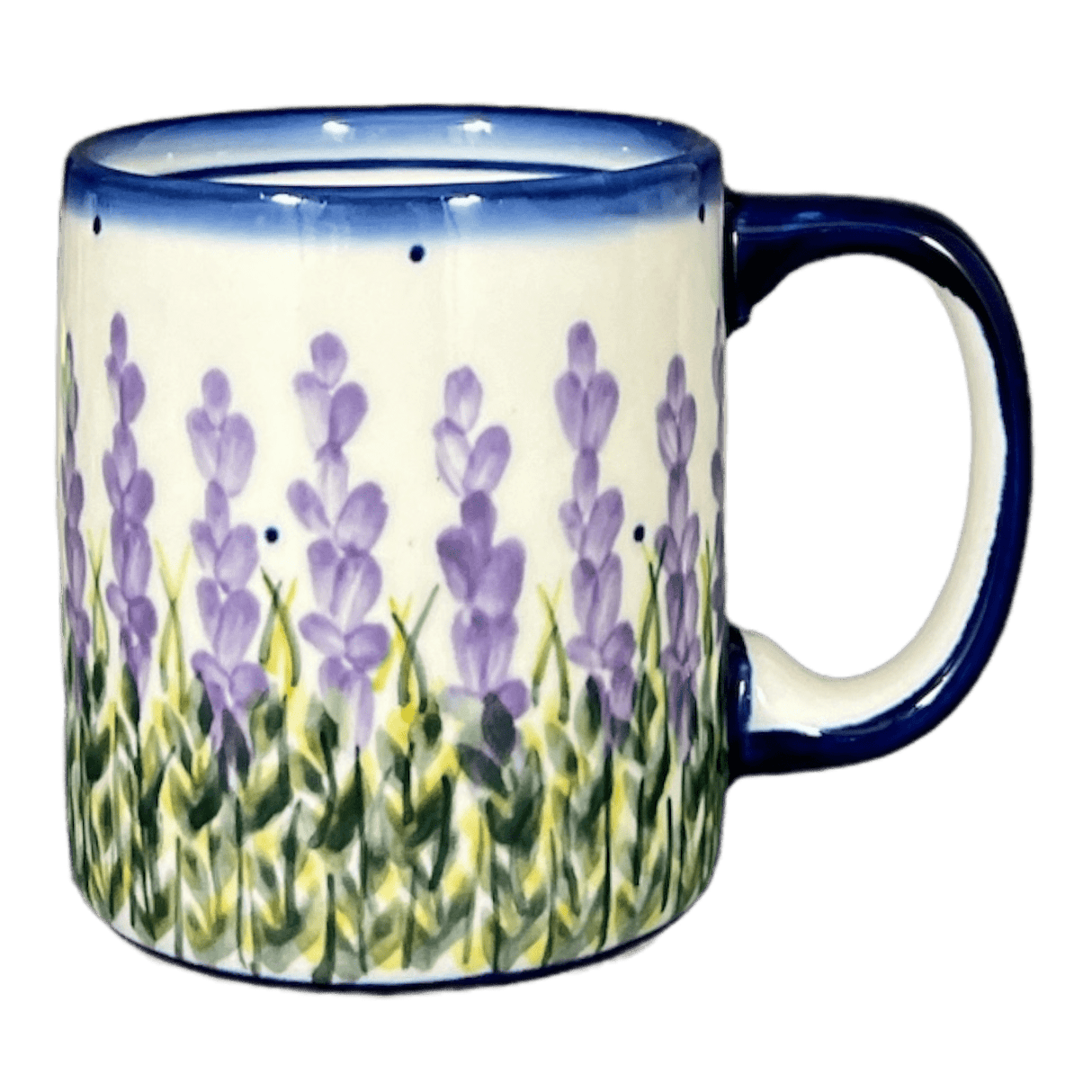 Mug, Straight Mug, 12 oz, WR (WR14E) in "Lavender Fields" by W.R. Ceramika | WR14E-BW4