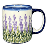 Polish Pottery 12 oz. Straight Mug (Lavender Fields) | WR14E-BW4 at PolishPotteryOutlet.com