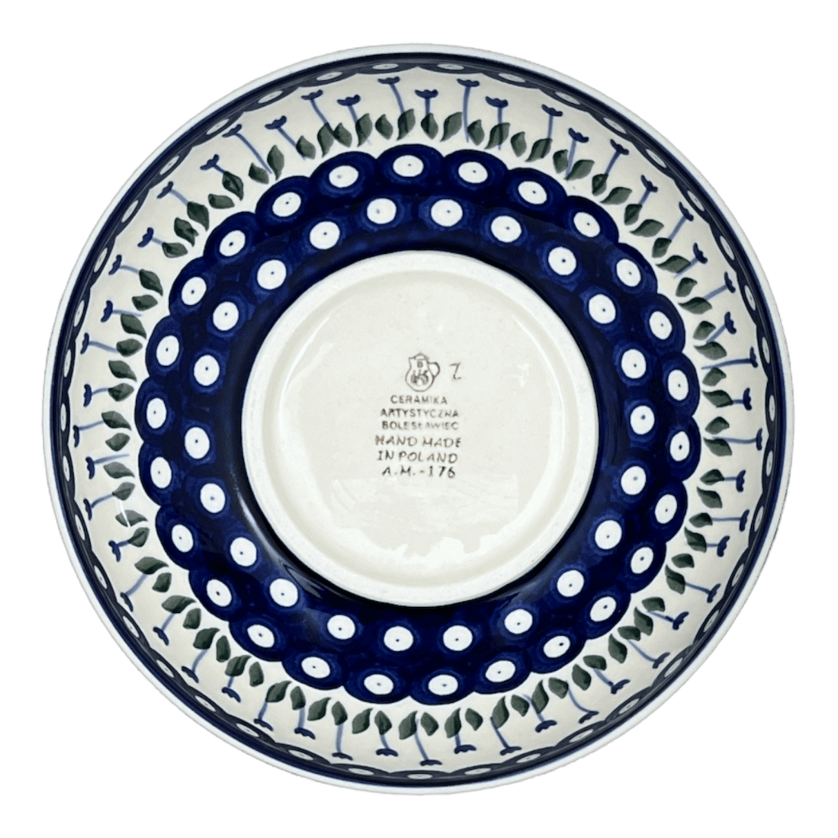 Bowl, Round, Kitchen, 9" in "Tulip Dot" by Ceramika Artystyczna | A056-377Z