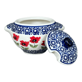 Polish Pottery 3" Sugar Bowl (Poppy Garden) | C003T-EJ01 Additional Image at PolishPotteryOutlet.com