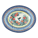 Dish, Oval, 10.25" in "Hummingbird Bouquet" by Ceramika Artystyczna | AC93-U3357