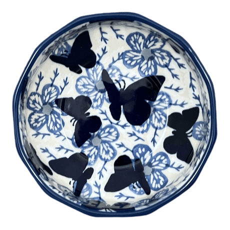 Bowl, Multiangular, 5" in "Blue Butterfly" by Manufaktura | M058U-AS58