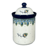 Canister, 1 Liter in "Peacock Plume" by Ceramika Artystyczna | A491-2218X