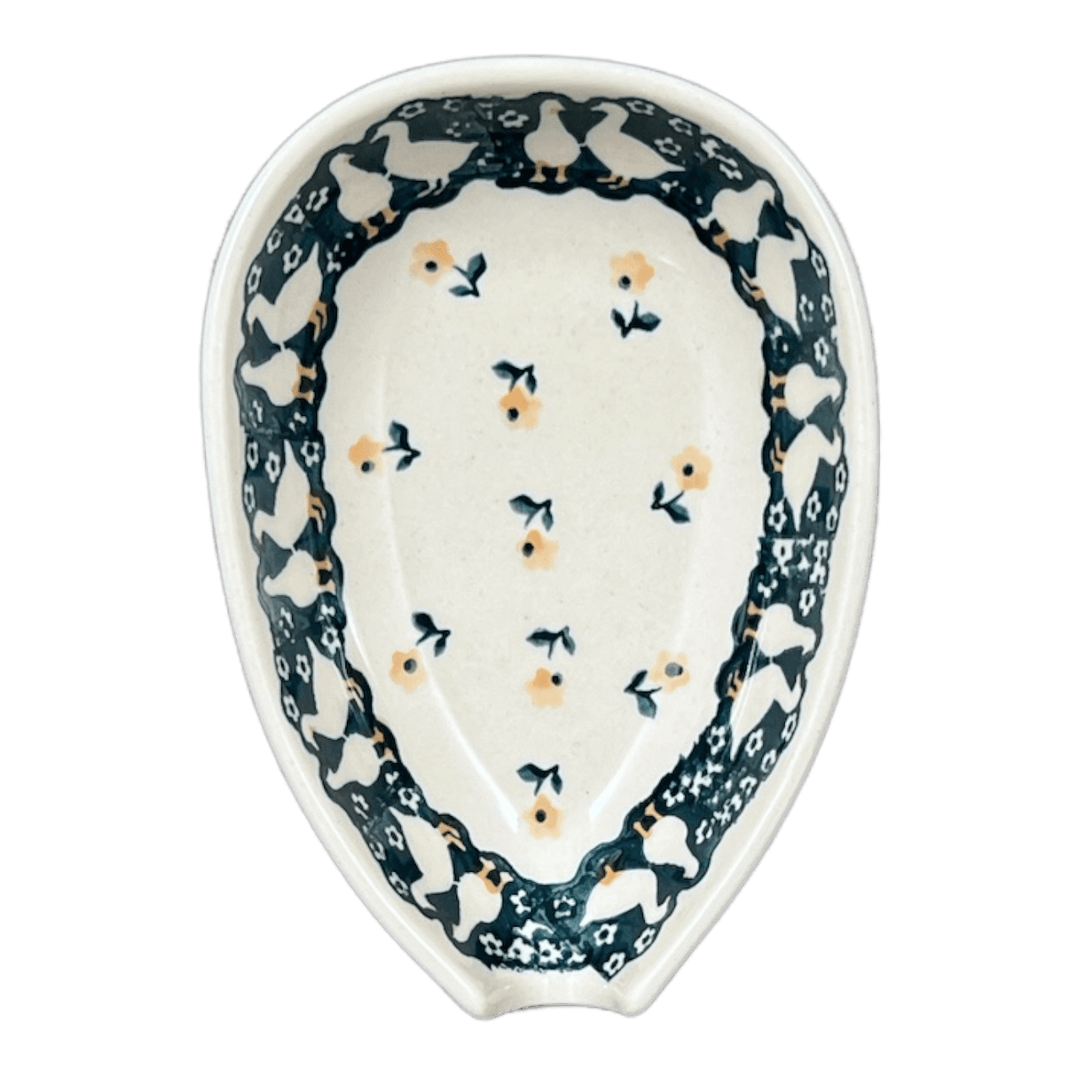 Spoon Rest, Small, 3.5" in "Lucky Duck" by Manufaktura | P093T-P322