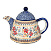 Polish Pottery 0.9 Liter Teapot (Ruby Duet) | C005S-DPLC at PolishPotteryOutlet.com