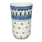 Tumbler, 12 oz in "Blue Fan Dance" by Ceramika Artystyczna | A076-1981X