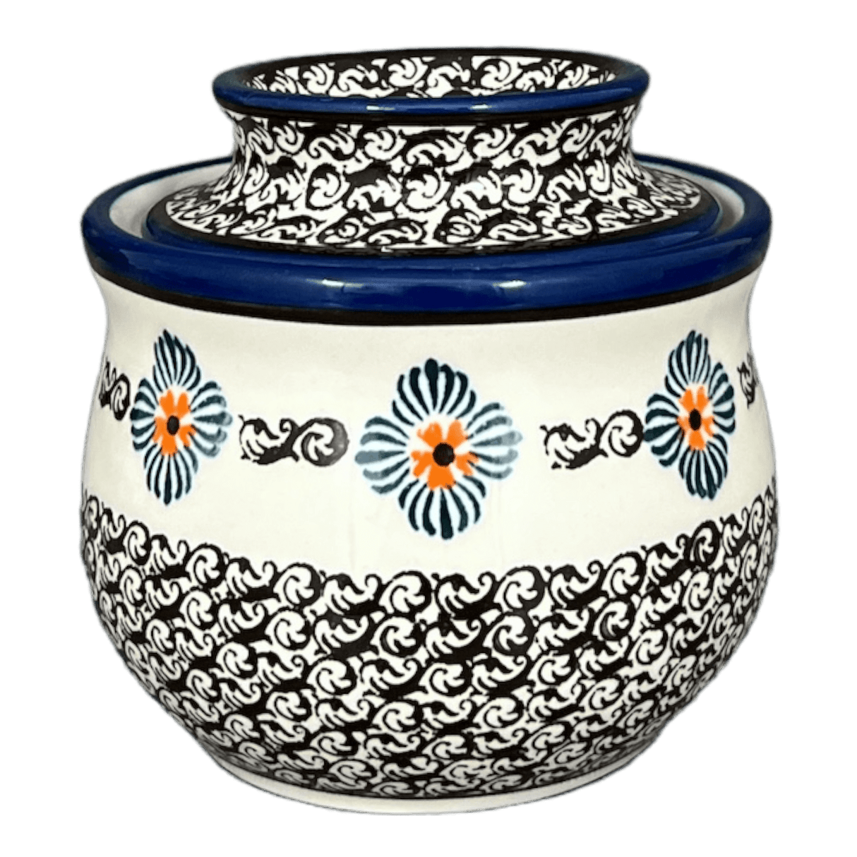 Butter Crock, 4.5" x 3.5" in "Mesa Verde Midnight" by Zaklady | Y1512-A1159A