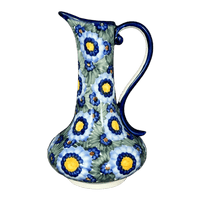 A picture of a Polish Pottery Pitcher, Lotos, 0.8 Liter, WR (WR7E) in "Impressionist's Dream" by W.R. Ceramika | WR7E-AB3 as shown at PolishPotteryOutlet.com/products/0-8-liter-lotos-pitcher-impressionists-dream-wr7e-ab3