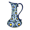 Polish Pottery Pitcher, Lotos, 0.8 Liter, WR (WR7E) in "Impressionist's Dream" by W.R. Ceramika | WR7E-AB3 at PolishPotteryOutlet.com