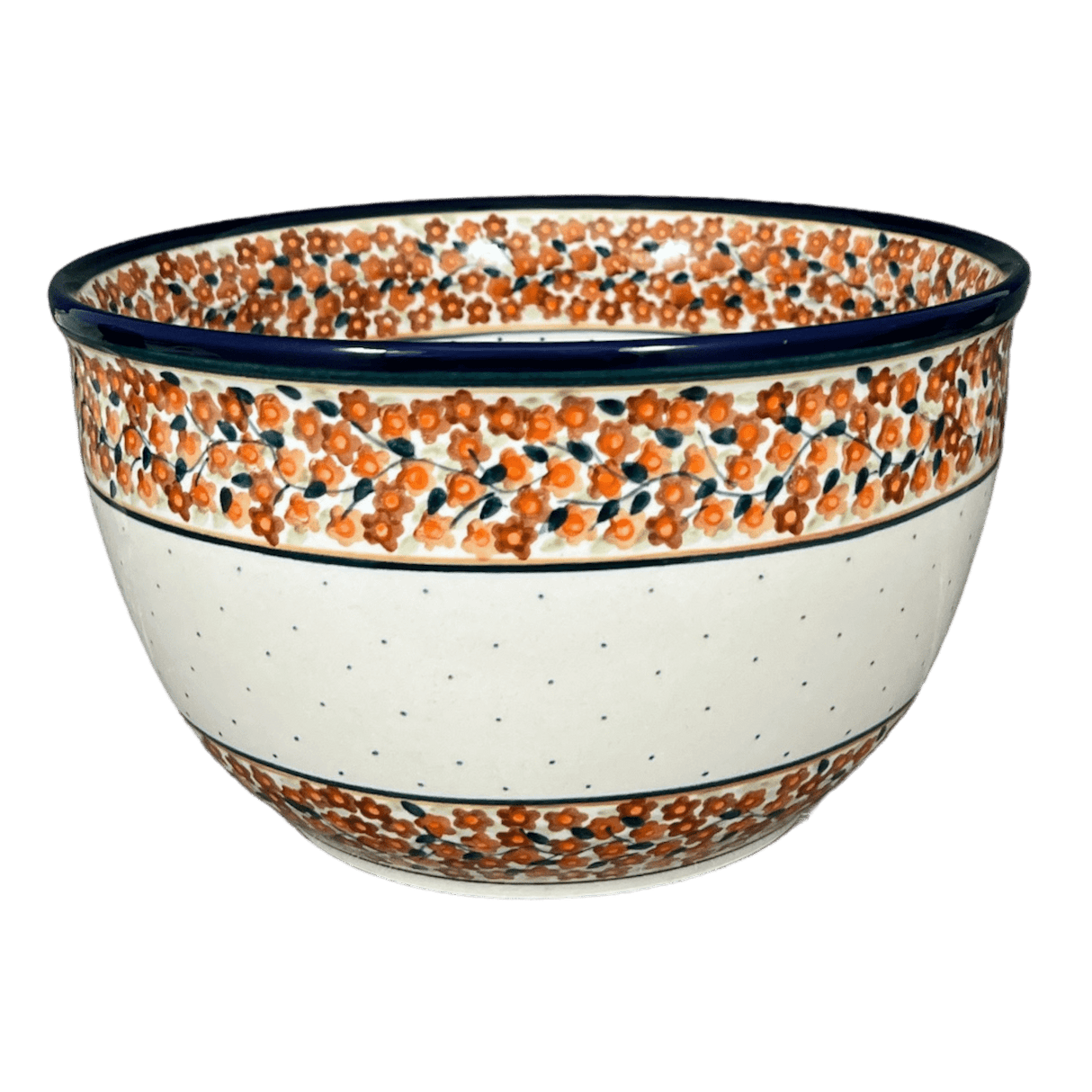 Bowl, Round, Extra Deep, 10.5" in "Orange Wreath" by Zaklady | Y986A-DU52