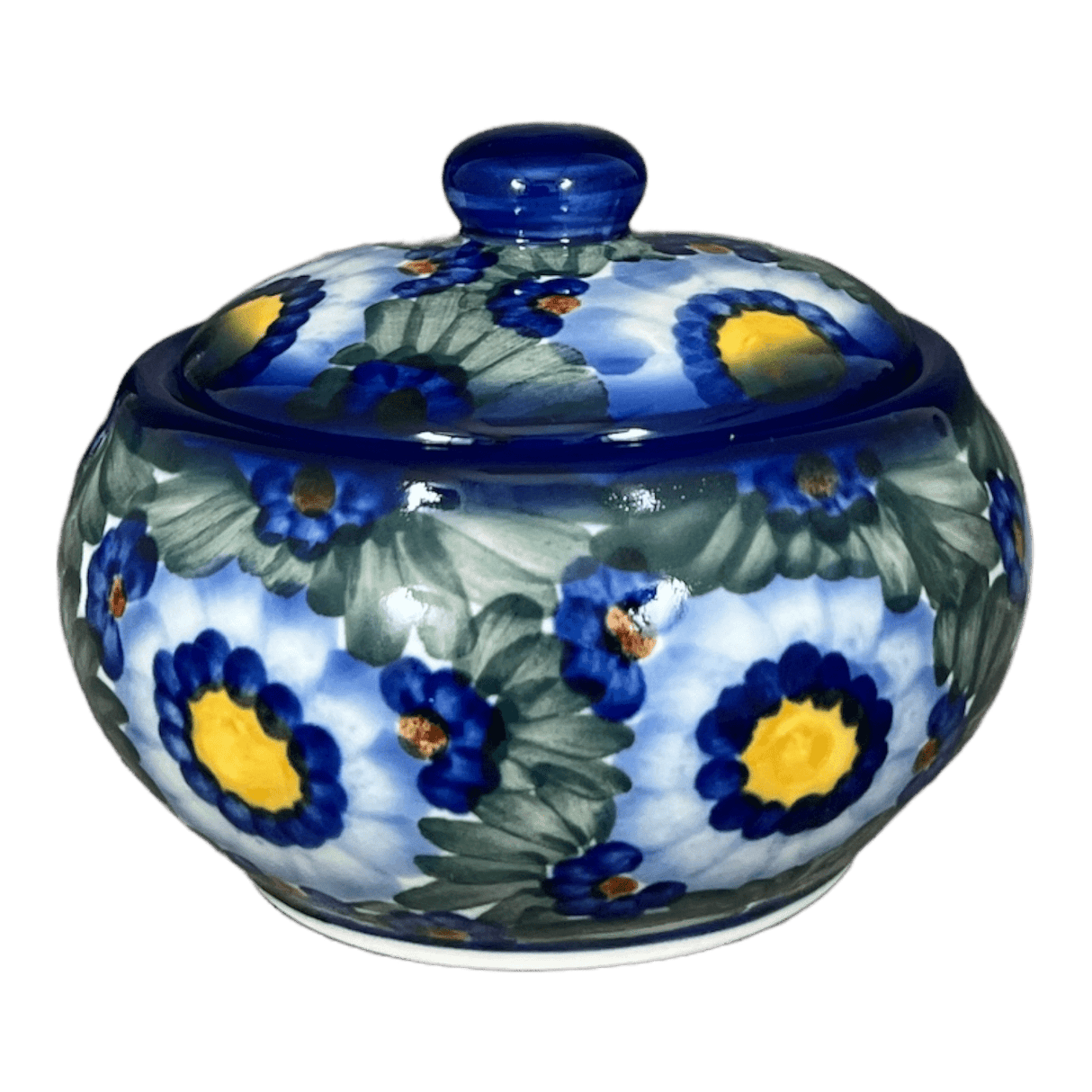 Container, Round, Covered, 5" x 4", WR (WR31I) in "Impressionist's Dream" by W.R. Ceramika | WR31I-AB3