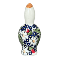 A picture of a Polish Pottery Pie Bird (Poppies & Posies) | P189S-IM02 as shown at PolishPotteryOutlet.com/products/pie-bird-poppies-posies-p189s-im02
