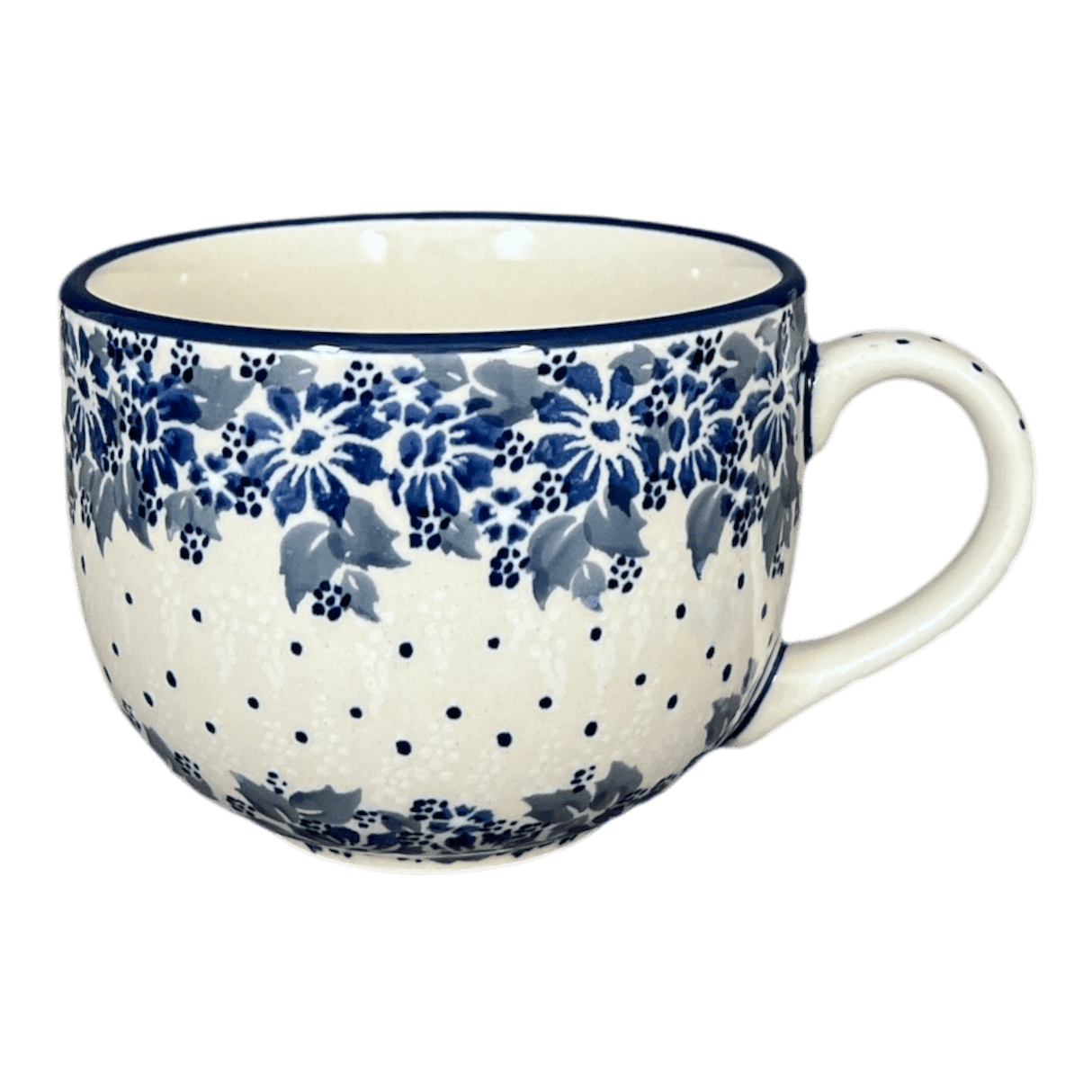 Cup, Latte, 18 oz in "Winter Hibiscus" by Manufaktura | F044U-JZ42