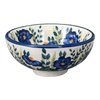 Polish Pottery Dipping Bowl (Bouncing Blue Blossoms) | M153U-IM03 at PolishPotteryOutlet.com