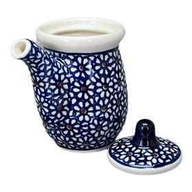 Polish Pottery Zaklady Soy Sauce Pitcher (Ditsy Daisies) | Y1947-D120 Additional Image at PolishPotteryOutlet.com