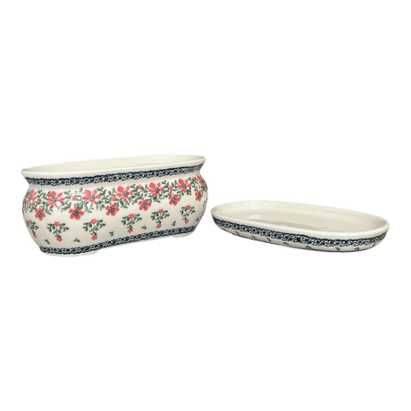 Pot, Herb, 8.5" in "Draping Red Florals" by Galia | GDN12-PW3