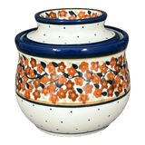 Butter Crock, 4.5" x 3.5" in "Orange Wreath" by Zaklady | Y1512-DU52