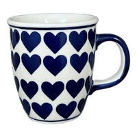 A picture of a Polish Pottery Mug, Mars Mug, 10oz Small in "Whole Hearted" by Manufaktura | K081T-SEDU as shown at PolishPotteryOutlet.com/products/mars-mug-whole-hearted-k081t-sedu