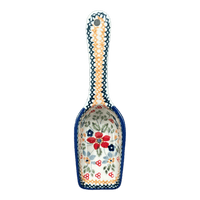 A picture of a Polish Pottery 7" Scoop (Ruby Bouquet) | L004S-DPCS as shown at PolishPotteryOutlet.com/products/7-coffee-scoop-ruby-bouquet-l004s-dpcs