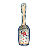 A picture of a Polish Pottery Scoop, 7" in "Ruby Bouquet" by Manufaktura | L004S-DPCS as shown at PolishPotteryOutlet.com/products/7-coffee-scoop-ruby-bouquet-l004s-dpcs