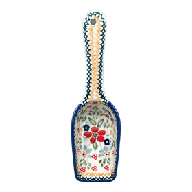 Polish Pottery 7" Scoop (Ruby Bouquet) | L004S-DPCS Additional Image at PolishPotteryOutlet.com
